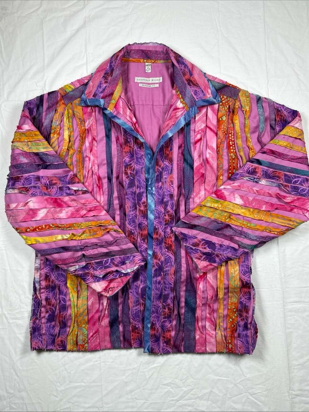 Vintage Geoffrey Beene 80’s Ribbon Patchwork Striped Women's Jacket